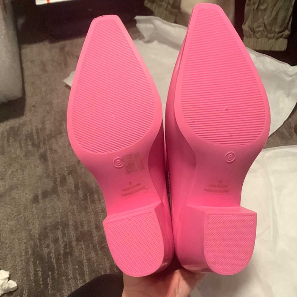 Jeffrey Campbell NEW Pink Thunderstorm Cowboy Western Rain Boots - Picture 6 of 6